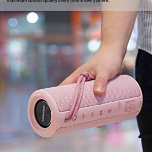 MIATONE Outdoor Portable Bluetooth Speakers Wireless Speaker Waterproof - Pink