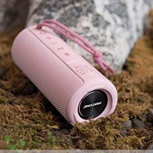 MIATONE Outdoor Portable Bluetooth Speakers Wireless Speaker Waterproof - Pink