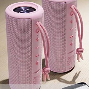 MIATONE Outdoor Portable Bluetooth Speakers Wireless Speaker Waterproof - Pink