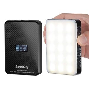 smallrig rm75 rgb video light, rgbww full color portable led light panel, 4,000mah battery, 2500-8500k, cri96, tlci 98, magnetic attraction and app, for vlogging photography