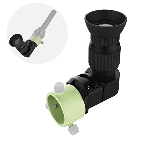 Right Angle Viewfinder with Adapter for Polar Scope, Built-in Diopter and 360°Rotating with 1X - 2X Magnification for A Comfortable View When Doing Polar Alignment