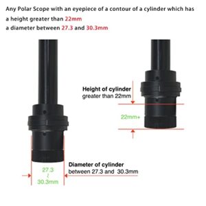 Right Angle Viewfinder with Adapter for Polar Scope, Built-in Diopter and 360°Rotating with 1X - 2X Magnification for A Comfortable View When Doing Polar Alignment