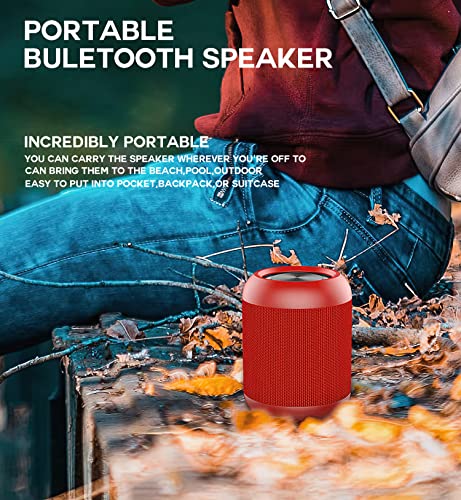 Bluetooth Speakers, Portable Wireless Speaker, Portable Waterproof Speaker with IPX6 Waterproof for iPhone, Samsung, 24H Playtime,Upgraded