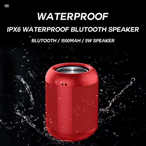 Bluetooth Speakers, Portable Wireless Speaker, Portable Waterproof Speaker with IPX6 Waterproof for iPhone, Samsung, 24H Playtime,Upgraded