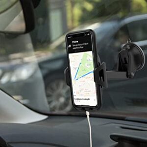 Arteck Car Mount, Universal Mobile Phone Car Mount Holder 360° Rotation for Auto Windshield and Dash, for Cell Phones Apple iPhone 14, 14 Pro, 13, 13 Pro, 13 Mini, 12, 11, SE, Android Cellphone, GPS