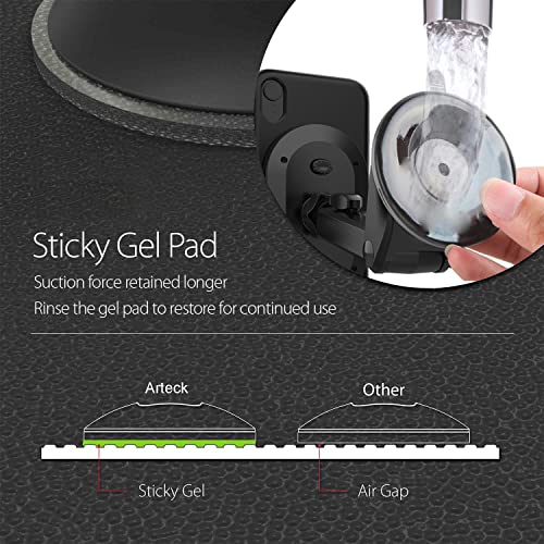 Arteck Car Mount, Universal Mobile Phone Car Mount Holder 360° Rotation for Auto Windshield and Dash, for Cell Phones Apple iPhone 14, 14 Pro, 13, 13 Pro, 13 Mini, 12, 11, SE, Android Cellphone, GPS