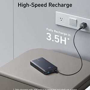 Anker Portable Charger, 24,000mAh 65W Power Bank, 537 Power Bank (PowerCore 24K for Laptop), for MacBook Pro, Dell XPS, Microsoft Surface, iPad Pro, iPhone 14 Pro, Apple Watch Series 5, and More