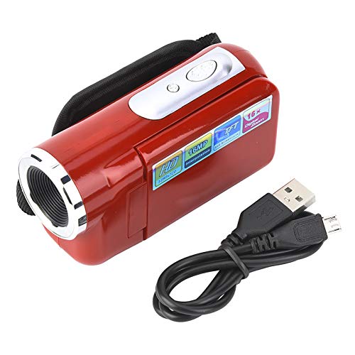 HD Digital Video Camera, Kids Camera, 2 Inch TFT Color Display, with USB Port, Portable Camera for Kids, Teenagers, Students(Red)