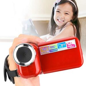 HD Digital Video Camera, Kids Camera, 2 Inch TFT Color Display, with USB Port, Portable Camera for Kids, Teenagers, Students(Red)