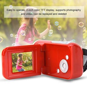 HD Digital Video Camera, Kids Camera, 2 Inch TFT Color Display, with USB Port, Portable Camera for Kids, Teenagers, Students(Red)