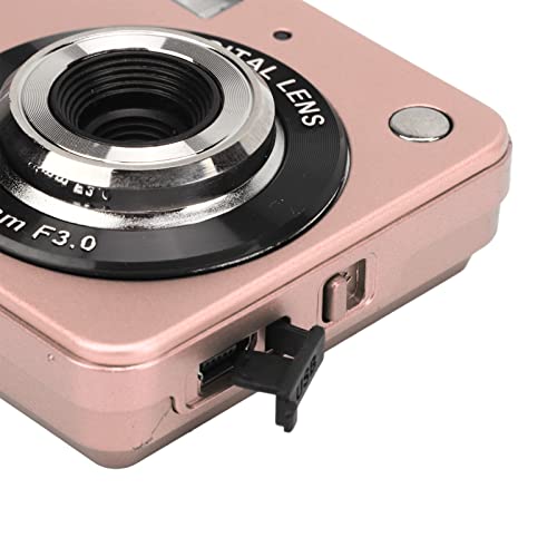 Compact Camera, Digital Camera Anti Shake 48MP Rechargeable 4K 2.7in LCD for Photography (Pink)