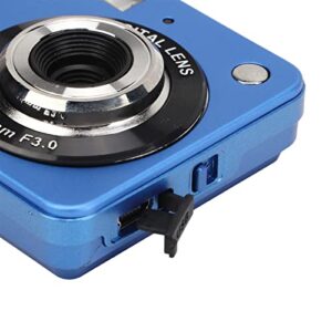 Compact Camera, Digital Camera Anti Shake 48MP Rechargeable 4K 2.7in LCD for Photography (Blue)