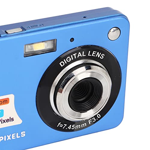 Compact Camera, Digital Camera Anti Shake 48MP Rechargeable 4K 2.7in LCD for Photography (Blue)