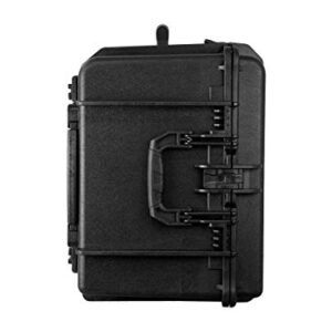 Monoprice Weatherproof / Shockproof Hard Case with Wheels - Black IP67 level dust and water protection up to 1 meter depth with Customizable Foam, 26" x 20" x 14"