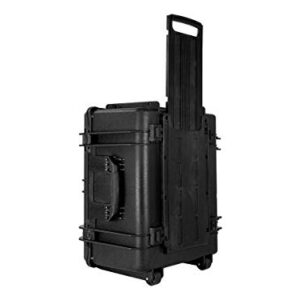 Monoprice Weatherproof / Shockproof Hard Case with Wheels - Black IP67 level dust and water protection up to 1 meter depth with Customizable Foam, 26" x 20" x 14"