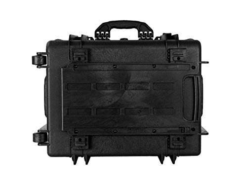 Monoprice Weatherproof / Shockproof Hard Case with Wheels - Black IP67 level dust and water protection up to 1 meter depth with Customizable Foam, 26" x 20" x 14"