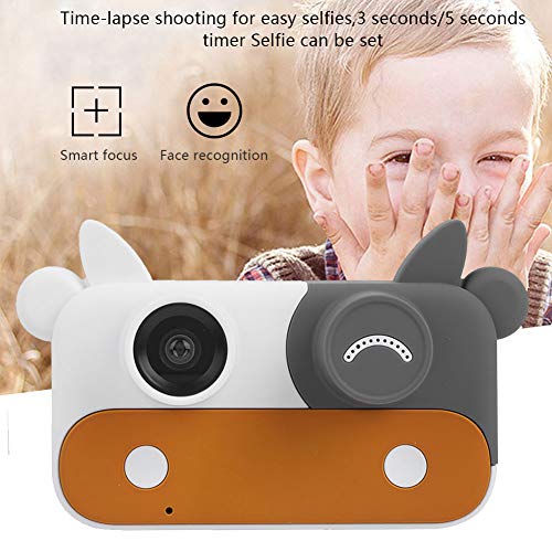 Cartoon Children Camera, Mini Large Capacity Battery Cow Shape Mini Children Camera, Fun for Gifts Take Photos Kids Children(Brown)