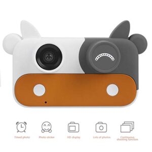 Cartoon Children Camera, Mini Large Capacity Battery Cow Shape Mini Children Camera, Fun for Gifts Take Photos Kids Children(Brown)