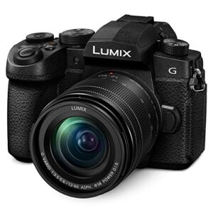 panasonic lumix g95 20.3 megapixel mirrorless camera, 12-60mm f3.5-5.6 micro four thirds lens, 5-axis dual i.s. 2, 4k 24p 30p video, pre-installed v-log l, 3” lcd touchscreen – dc-g95mk (black)