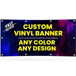 Factory of Stickers Custom Banner Printing, Vinyl Banners, any Size any color banners, Outdoor/Indoor, banner Printed Background, Backdrop Event Business Party (3'x8')