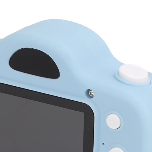 Shanrya Cartoon Mini Camera, Child Camera Kids Gift One Key Video Recording 16 Borders Support MP3 for Kids(Sky Blue)