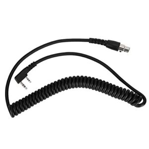 2-pin to 5-pin coil cord cable k cable for kenwood/hyt/baofeng/relm two way radios and headsets