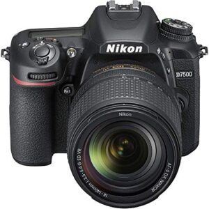 Nikon D7500 DSLR Camera with 18-140mm Lens (1582) + 64GB Memory Card + Case + Corel Photo Software + EN-EL 15 Battery + Card Reader + HDMI Cable + Cleaning Set + Flex Tripod + Memory Wallet (Renewed)