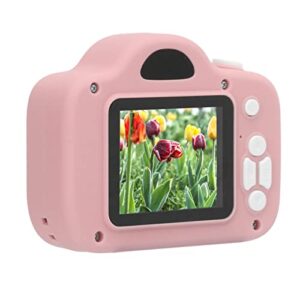 shanrya cartoon mini camera, child camera kids gift one key video recording 16 borders support mp3 for kids(pink)