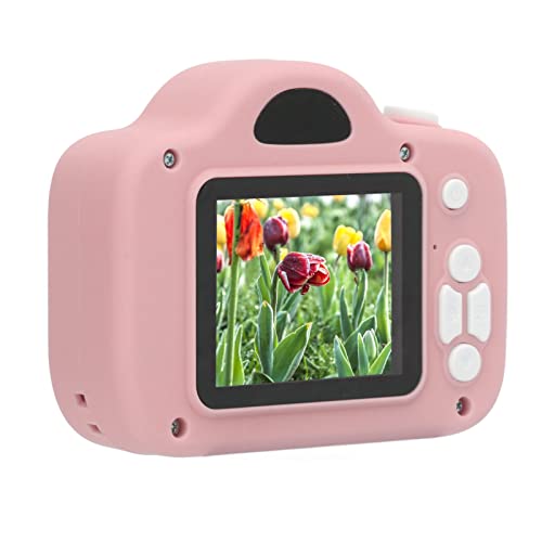 Shanrya Cartoon Mini Camera, Child Camera Kids Gift One Key Video Recording 16 Borders Support MP3 for Kids(Pink)