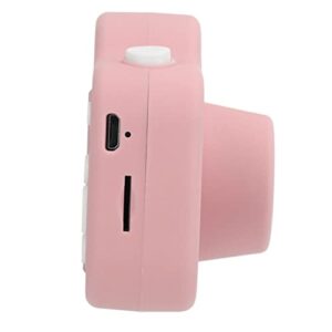 Shanrya Cartoon Mini Camera, Child Camera Kids Gift One Key Video Recording 16 Borders Support MP3 for Kids(Pink)