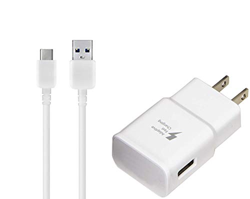 Works for Galaxy A32 5G OEM Adaptive Fast Charger Works for Samsung Galaxy A32 5G 15W with Certified USB Type-C Data and Charging Cable (White 3.3FT 1M Cable)