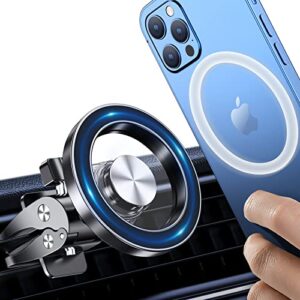 compatible for magsafe car vent mount [ strongest magnet ] for iphone magsafe car mount vent [ 360° adjustable] magnetic phone holder for car for 14 13 12 pro plus max mini magsafe case all phones