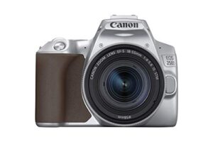 canon eos 250d (rebel sl3) dslr camera w/ 18-55mm is stm lens (silver) (international model) (renewed)