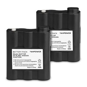 batt5r battery, 6v 850mah ni-mh rechargeable battery for midland walkie talkie gxt800, gxt808, gxt850, gxt860, gxt881, gxt895, gxt900, gxt950, gxt991, gxt1000, gxt1030, gxt1050,t290, t295,2 pack