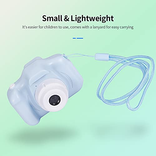 dsfen X2 Mini Kids Camera 2 inch HD Color Display Rechargable Mini Camera Video Camera Lovely Camera with 32GB Memory Card Blue