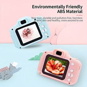 dsfen X2 Mini Kids Camera 2 inch HD Color Display Rechargable Mini Camera Video Camera Lovely Camera with 32GB Memory Card Blue