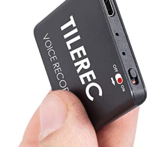 TileRec - Slimmest Voice Activated Recorder with 145 Hours Recording Capacity, MP3 Records, 24 Hours Battery Time, Metal Case – by Atto Digital