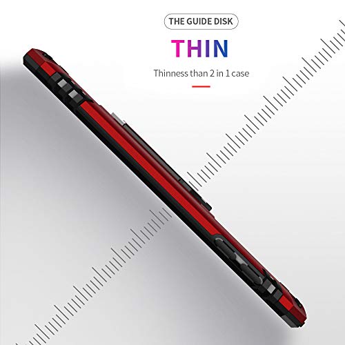 ULAK Compatible with iPod Touch 7 Case/iPod Touch 6 Case with 2 HD Screen Protectors, Hybrid Rugged Shockproof Cover with Built-in Kickstand for iPod Touch 7th/6th/5th Generation (Red)