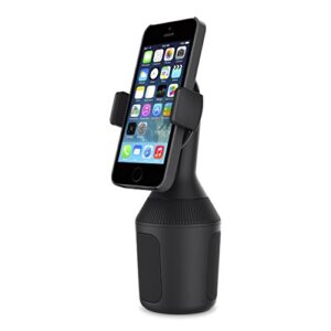 belkin car cup mount – car cup mount for phone – phone car mount – phone stand – phone grip – car phone holder mount compatible with iphone, samsung, nokia, & other smartphones – black