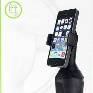 Belkin Car Cup Mount - Car Cup Mount For Phone - Phone Car Mount - Phone Stand - Phone Grip - Car Phone Holder Mount Compatible with iPhone, Samsung, Nokia, & Other Smartphones - Black