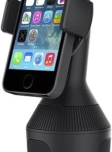 Belkin Car Cup Mount - Car Cup Mount For Phone - Phone Car Mount - Phone Stand - Phone Grip - Car Phone Holder Mount Compatible with iPhone, Samsung, Nokia, & Other Smartphones - Black