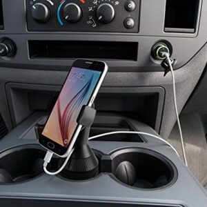 Belkin Car Cup Mount - Car Cup Mount For Phone - Phone Car Mount - Phone Stand - Phone Grip - Car Phone Holder Mount Compatible with iPhone, Samsung, Nokia, & Other Smartphones - Black