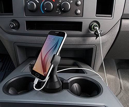 Belkin Car Cup Mount - Car Cup Mount For Phone - Phone Car Mount - Phone Stand - Phone Grip - Car Phone Holder Mount Compatible with iPhone, Samsung, Nokia, & Other Smartphones - Black