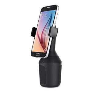 Belkin Car Cup Mount - Car Cup Mount For Phone - Phone Car Mount - Phone Stand - Phone Grip - Car Phone Holder Mount Compatible with iPhone, Samsung, Nokia, & Other Smartphones - Black