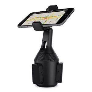 Belkin Car Cup Mount - Car Cup Mount For Phone - Phone Car Mount - Phone Stand - Phone Grip - Car Phone Holder Mount Compatible with iPhone, Samsung, Nokia, & Other Smartphones - Black