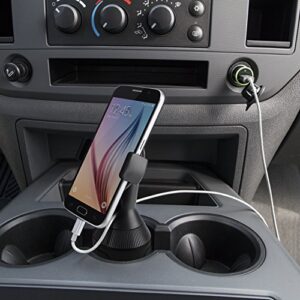 Belkin Car Cup Mount - Car Cup Mount For Phone - Phone Car Mount - Phone Stand - Phone Grip - Car Phone Holder Mount Compatible with iPhone, Samsung, Nokia, & Other Smartphones - Black