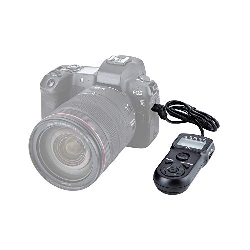 JJC Intervalometer Timer Remote Control Shutter Release for Canon EOS Rebel T6 T7 2000D 90D 80D 70D 60Da 77D T8i T7i T6i T6s SL3 SL2 T5i T4i T3i EOS R R6 Mark II R6 R7 R8 R10 RP M6 Mark II M5 & More