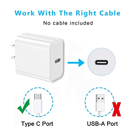 iPhone 14 13 Fast Charger Block,USB C Wall Charger 2Pack 20W PD Fast Charging Block Type C Charger Brick Power Adapter Plug Box Apple Chargers for iPhone 14 Pro Max/14 Plus/13 Pro/12 Pro/AirPods/iPad