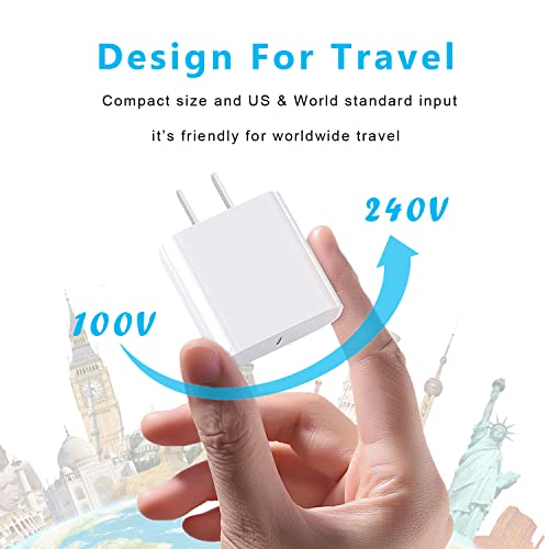 iPhone 14 13 Fast Charger Block,USB C Wall Charger 2Pack 20W PD Fast Charging Block Type C Charger Brick Power Adapter Plug Box Apple Chargers for iPhone 14 Pro Max/14 Plus/13 Pro/12 Pro/AirPods/iPad