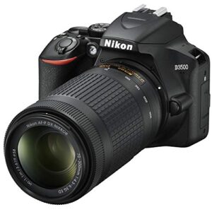 Nikon D3500 24.2MP DSLR Camera w/AF-P 18-55mm VR Lens & 70-300mm Dual Zoom Lens (1588B) – (Renewed)